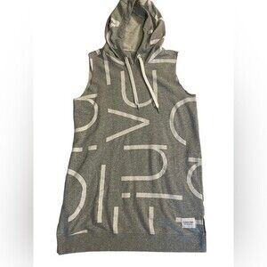 Calvin Klein Performance Logo sleeveless hoodie dress / swimsuit coverup XL